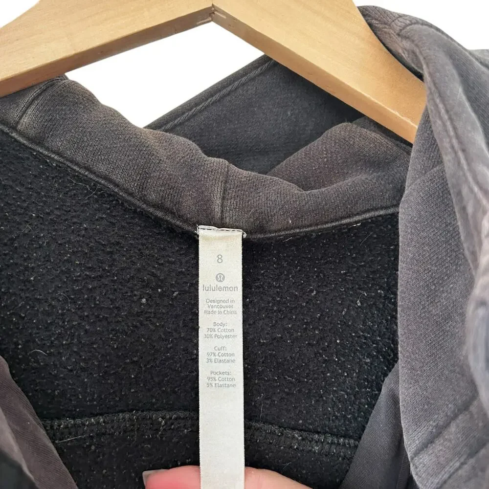 Lululemon Black Full Zip Hoodie Sz 8